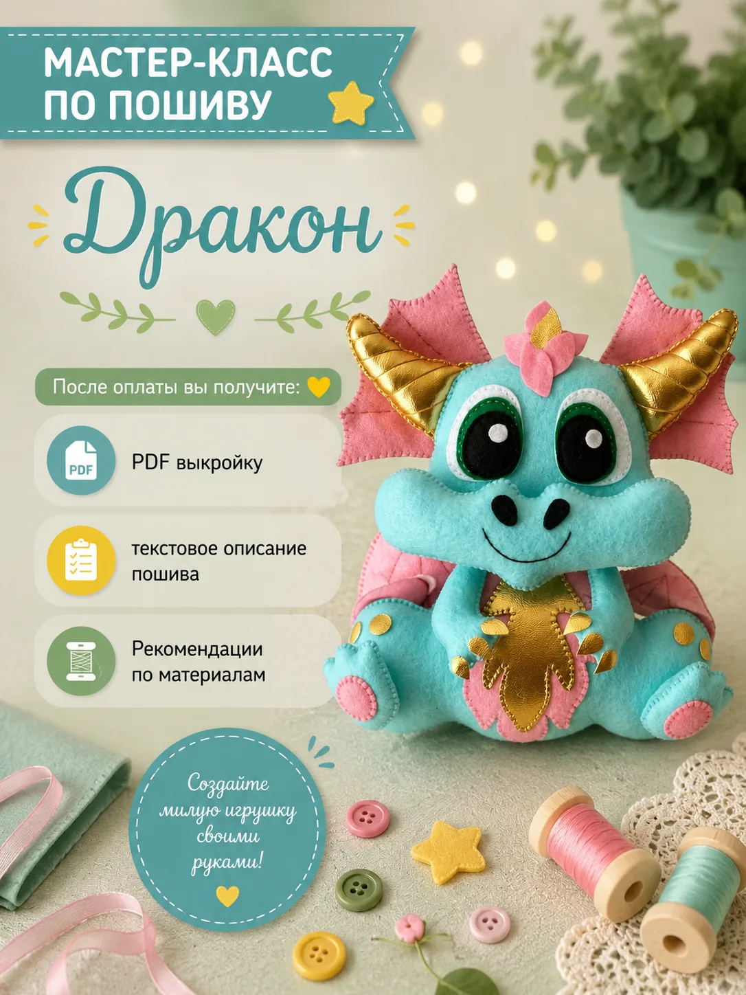Выкройка дракона — мастер-класс