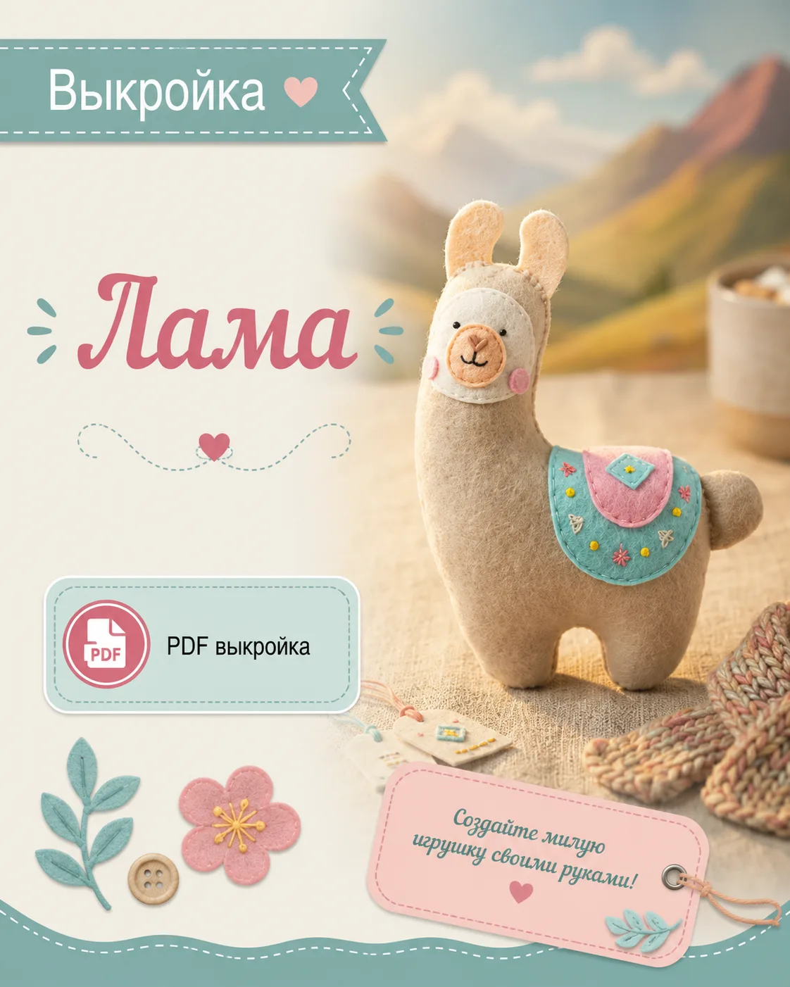 Выкройка ламы