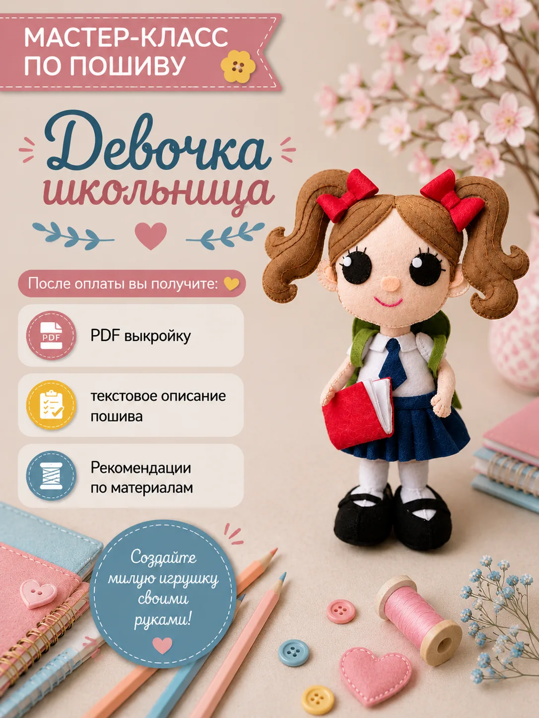 Выкройка девочки-школьницы — мастер-класс