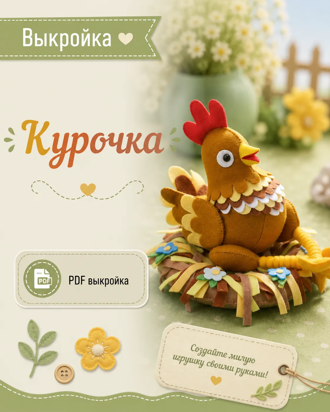 Выкройка курочки