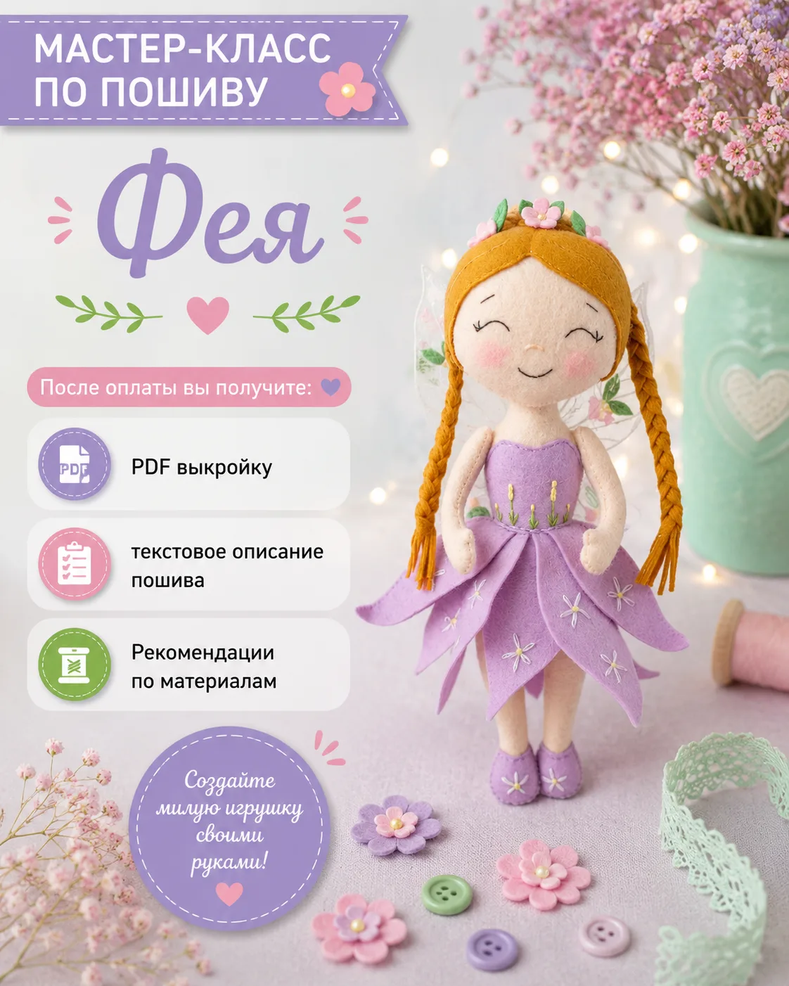 Выкройка феи — мастер-класс